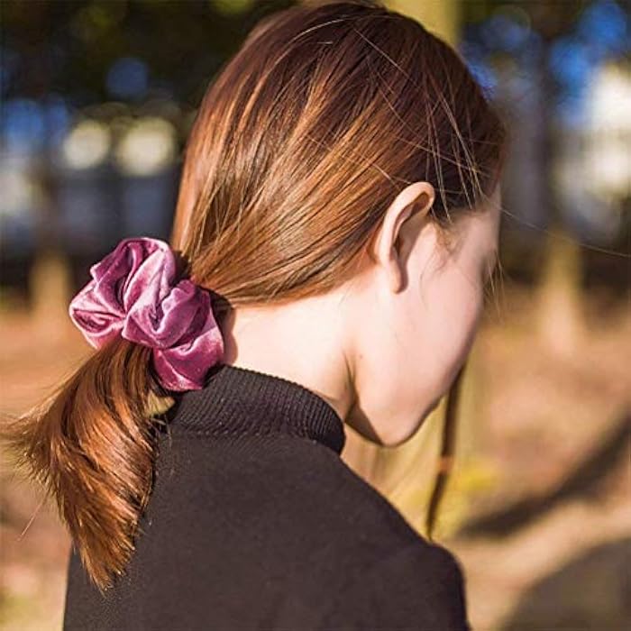 LayYun Velvet Hair Scrunchies Set, Soft Elegant Hair Bobble Elastics Hair Scrunchy Hair Bands Headbands Women Scrunchies Bobbles Hair Ties, 12 Colors (12 Pack) - Image 3
